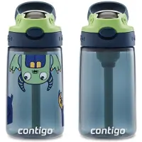CONTIGO Aubrey Kids Cleanable vattenflaska med silikonstr och spillbestndigt lock