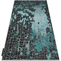 Rugsx Modern DE LUXE matta 2079 vintage - structural grön / antracit 140x190 cm