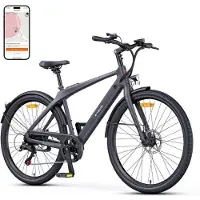 KUKIRIN ENGWE N1 Air - Vélo électrique - 28 Pouce- Cadre en fibre de carbone - Autonomie 100 km - Batterie 36V 10Ah - Freins à disque - Gris grå