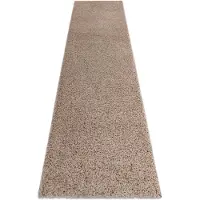 Rugsx Matta, Löpare SOFFI shaggy 5cm beige - för kök, korridor och hall 80x250 cm