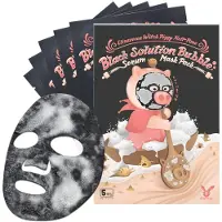 Elizavecca [] Hell‑Pore Black Solution Bubbelserum Maskpaket + Djuprengöring & Pormskötsel + 1 Låda (5 ark)
