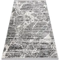 Rugsx Modern Matta TULS strukturell, fringe 51322 Marmor grå / ivory 200x290 cm