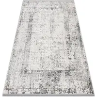 Rugsx Modern Matta TULS strukturell, fringe 51324 vintage, Ram elfenben / grå 80x150 cm