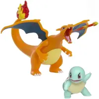 Pokémon Pok? Mon Fire and Water Battle Pack - Inkluderar 4,5 tum Flame Action Charizard och 2 " Squirtle Action -siffror - Amazon ExcSuive