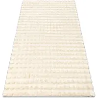 Rugsx Matta BUBBLE elfenben 12 IMITATION OF RABBIT FUR 3D strukturell 60x100 cm