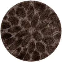 Rugsx Badrumsmatta SUPREME cirkel STONES, stenar, halkfri, mjuk - brun cirkel 50 cm