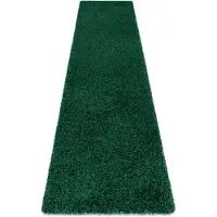 Rugsx Matta, Löpare SOFFI shaggy 5cm flaskgrön - för kök, korridor och hall 60x300 cm