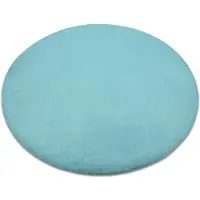 Rugsx Matta BUNNY cirkel aqua blå IMITATION AV KANINSPEL cirkel 160 cm