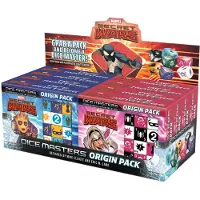 WizKids Marvel Dice Masters: Secret Wars Origin Pack Display - Innehller 8 Origin Pack (4 av varje sort) Funktioner Spider Gwen/Spider Man Pack