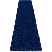 Rugsx Matta, Löpare SOFFI shaggy 5cm mörkblå - för kök, korridor och hall 60x300 cm