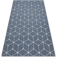 Rugsx Matta FLAT 48721/591 SISAL - 3d kub blå 200x290 cm