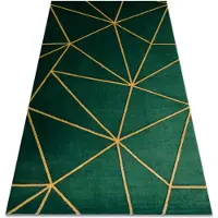 Rugsx Exklusiv EMERALD Matta 1013 glamour, snygg geometrisk kräm / guld 120x170 cm