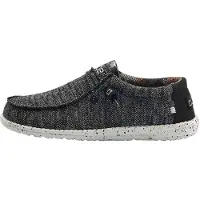 MEC Hej Dude Men's Wally Sox Black White Size 10 | Herrskor | Mns snrning loafers | Bekvm & lttvikt