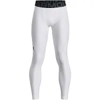 Under Armour Under Armor Boys Heatgear Armor Leggings White (100)/Black Large