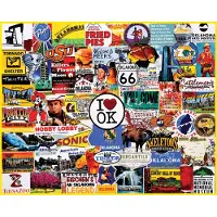 White Mountain - I Love Oklahoma 1000 Piece Jigsaw Puzzle Vintage Advertisement Puzzle