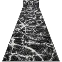 Rugsx Löpare BCF MORAD Marmur Marmor svart / antracit 90 cm 90x230 cm
