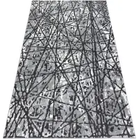 Rugsx Matta ZARA 0W7053 P50 140 - structural två nivåer av hudna grå 80x150 cm