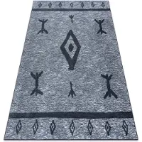 Rugsx ANTIKA matta 119 tek, modern aztec, tvättbar - grå 160x220 cm