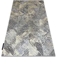 Rugsx Modern DE LUXE matta 2087 Sillbenmönster vintage - structural guld / grå 120x170 cm