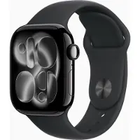 Apple Watch Series 11 GPS 42mm Jet Black aluminium MEQU4 M/L Svart Sport Band