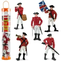 Safari Ltd. Revolutionary War British Army Designer Toob - Uppsttning av 6 detaljerade miniatyrfigurer inklusive General Cornwallis - Utbildning