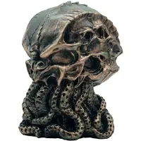 Melitt Bronsguld Cthulhu-Staty Cthulhu-Skalle Hartsprydnad Bläckfisk