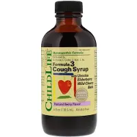 Child Life Essentials, Essentials, Formula 3 Cough Syrup, Alcohol Free, Natural Berry, 4 fl oz (118,5 ml)