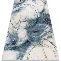 Rugsx Exklusiv EMERALD Matta A0087 glamour, snygg cirklar blå / guld 180x270 cm