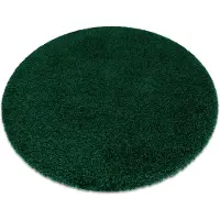 Rugsx Matta SOFFI cirkel shaggy 5cm flaskgrön cirkel 80 cm