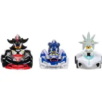 Sonic The Hedgehog Vehicles 3 -Pack 1:64 Die -Cast inkluderar Sonic - Speed ??Star Tails - Whirlwind Sport och Dr. Eggman - Egg Booster