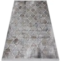 Rugsx Modern LUCE 75 matta Marockansk klöver vintage - structural grå / senap 192x290 cm