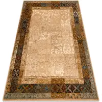 Rugsx Ullmatta OMEGA LUMENA etnisk vintage camel 66x100 cm