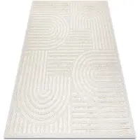 Rugsx Matta SANTO SISAL 0989 geometrisk vit 200x290 cm