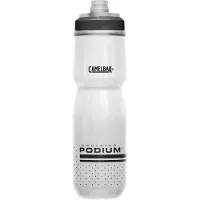 CamelBak Podium Chill-isolerad cykelvattenflaska - Lttpressad flaska - Passar de flesta cykelburar - 24 oz vit/svart