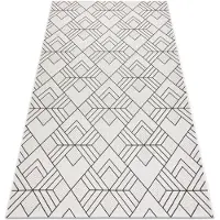 Rugsx Matta SISAL FLAT 48731960 Kvadrater diamanter, geometrisk kräm / grå 160x230 cm
