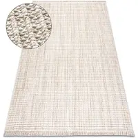 Rugsx Matta NANO FH72A Melange, ögla, plattvävd beige 120x170 cm