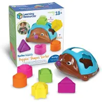 Learning Resources Inlrningsresurser Spike The Fine Motor Hedgehog Poppin' Shapes Sorterare - Form- och sorteringsleksaker fr barn i ldrarna 18+ mnader Inlrnin