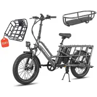 KUKIRIN Fafrees FF20 CUV - Elektrisk lastcykel - 250 W - 48 V - 24 Ah - Maxhastighet 25 km/h - Grå - Med bakre pakethållare