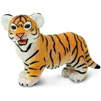 Safari Ltd. Bengal Tiger Cub Figurine - Lifelike 2.6" Hand-Painted Wildlife Figure - Educational Toy