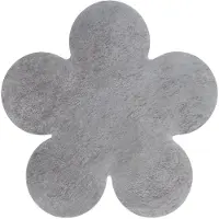 Rugsx Modern tvättmatta SHAPE 3106 Blomma shaggy - grå plysch, halkskydd 80x80 cm