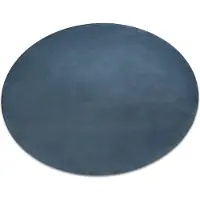 Rugsx Modern tvättmatta POSH circle shaggy, plysch, mycket tjock halkskydd blå cirkel 80 cm