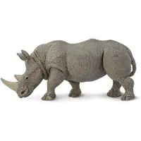 Safari Ltd. White Rhino Toy Figurine - Realistisk handmlad 5,75 " Modellfigur - Sker pedagogisk leksak fr pojkar flickor och barn ldrar 3+