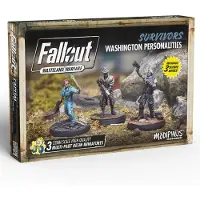 Modiphius Entertainment Fallout Wasteland Warfare: Survivors - 3 Miniatyrer, 32mm Omålade Figurer, Capital Wave