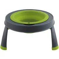 Dexas Popware for Pets Single Elevated Pet Feeder Large Gr/Grn