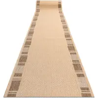 Rugsx Löpare SIZAL FLOORLUX design 20195 mais / kaffe 100 cm 100x250 cm