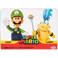 Super Mario Nintendo 4" Action Figure 2 Pack - Luigi Vs. Larry Koopa