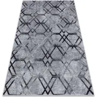 Rugsx MIRO 51805.803 tvättmatta geometrisk, gitter halkskydd - grå 120x170 cm