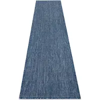 Rugsx Matta, löpare SISAL SION A5165A Melange Platt vävd mörkblå 80x250 cm