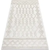 Rugsx Matta SANTO SISAL 58389 Ruter, geometrisk, sicksack beige 160x220 cm
