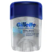 Gillette Antiperspirant och Deodorant fr mn 72 timmars svettskydd Anti-White Mark Clear Gel Cool Wave Scent 0,5 oz